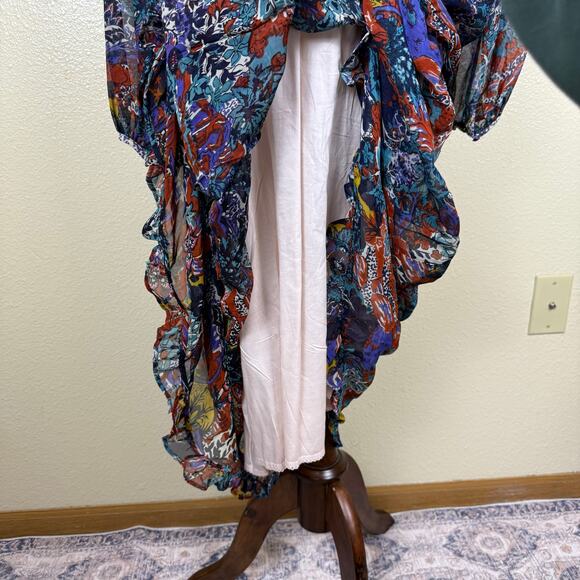 Maeve | Anthropologie Annabella Maxi Dress Boho Tiered Ruffled V-Neck Size 4 - Picture 11 of 11